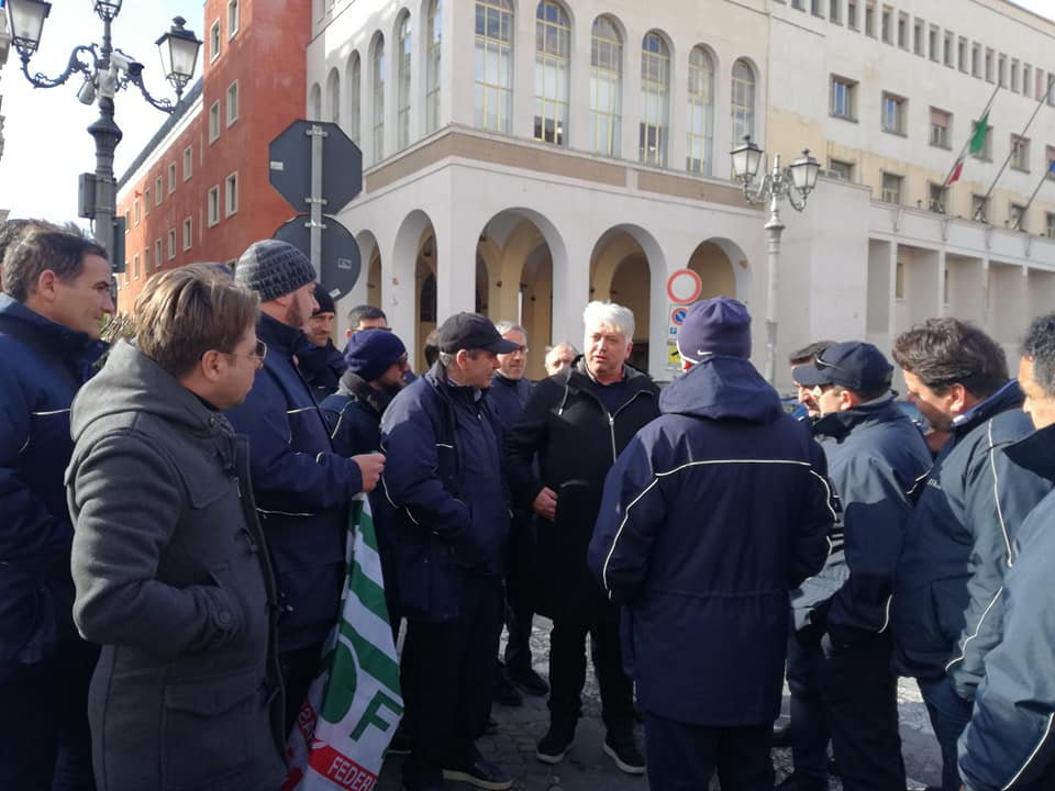 Protesta SITA a Salerno